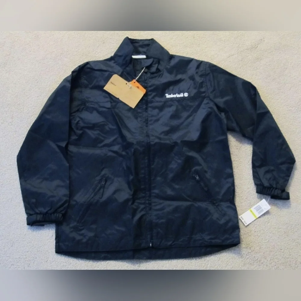 Timberland Sz. M (12-14) young adult, nylon windbreaker jacket, navy blue
